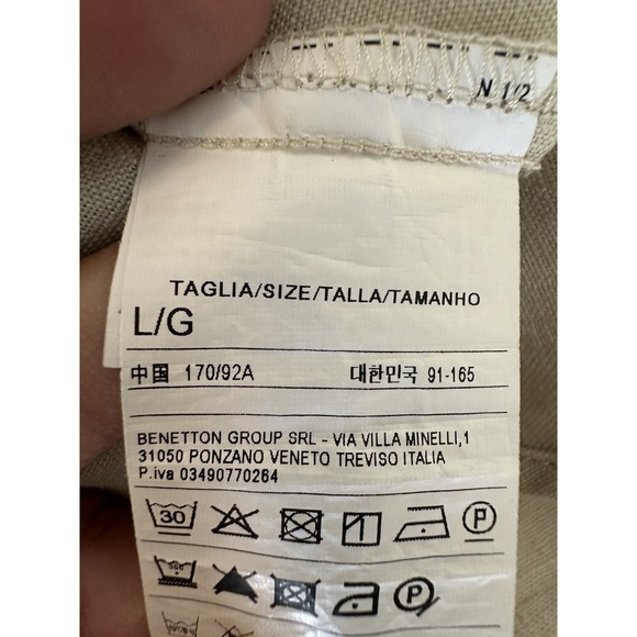 United Color of Benetton‎ Dress Large Linen Beige Sundress Sleeveless Coastal - Picture 8 of 8